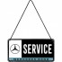Placa metalica cu snur - Mercedes-Benz Service - 10x20 cm